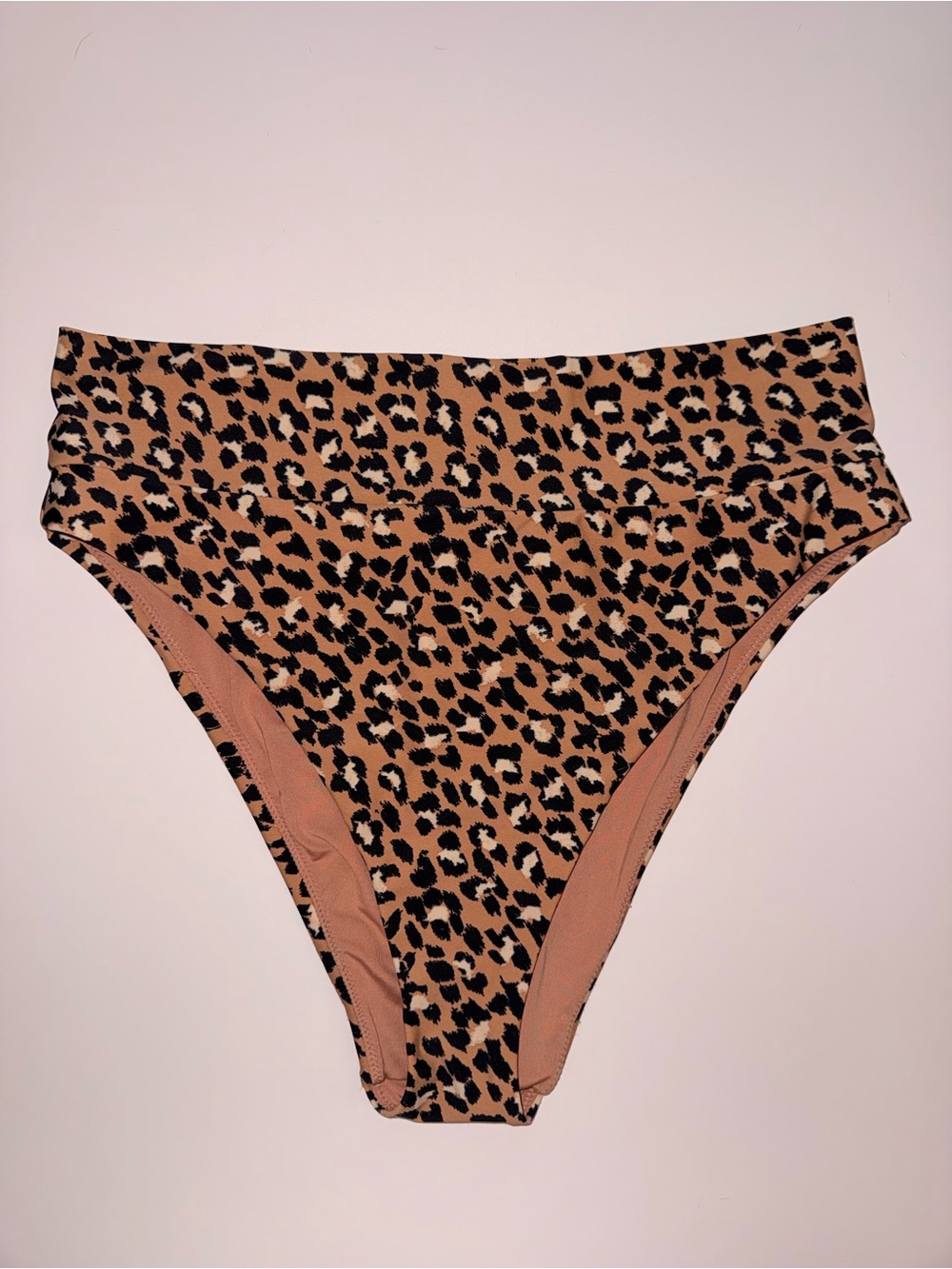 Aerie Leopard High Cut Cheeky Bikini Bottom